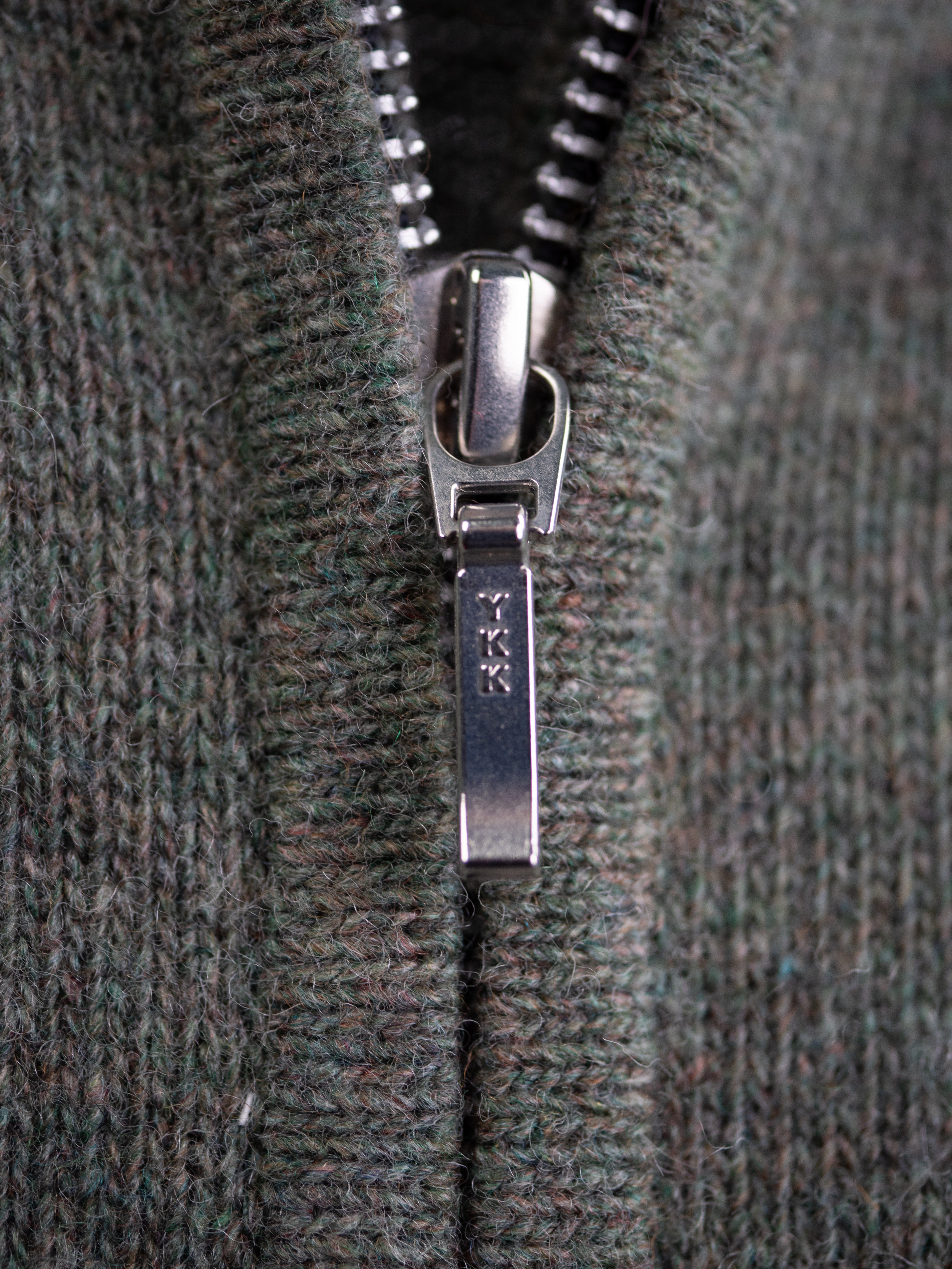 Mens Lambswool Cardigan with Zipper