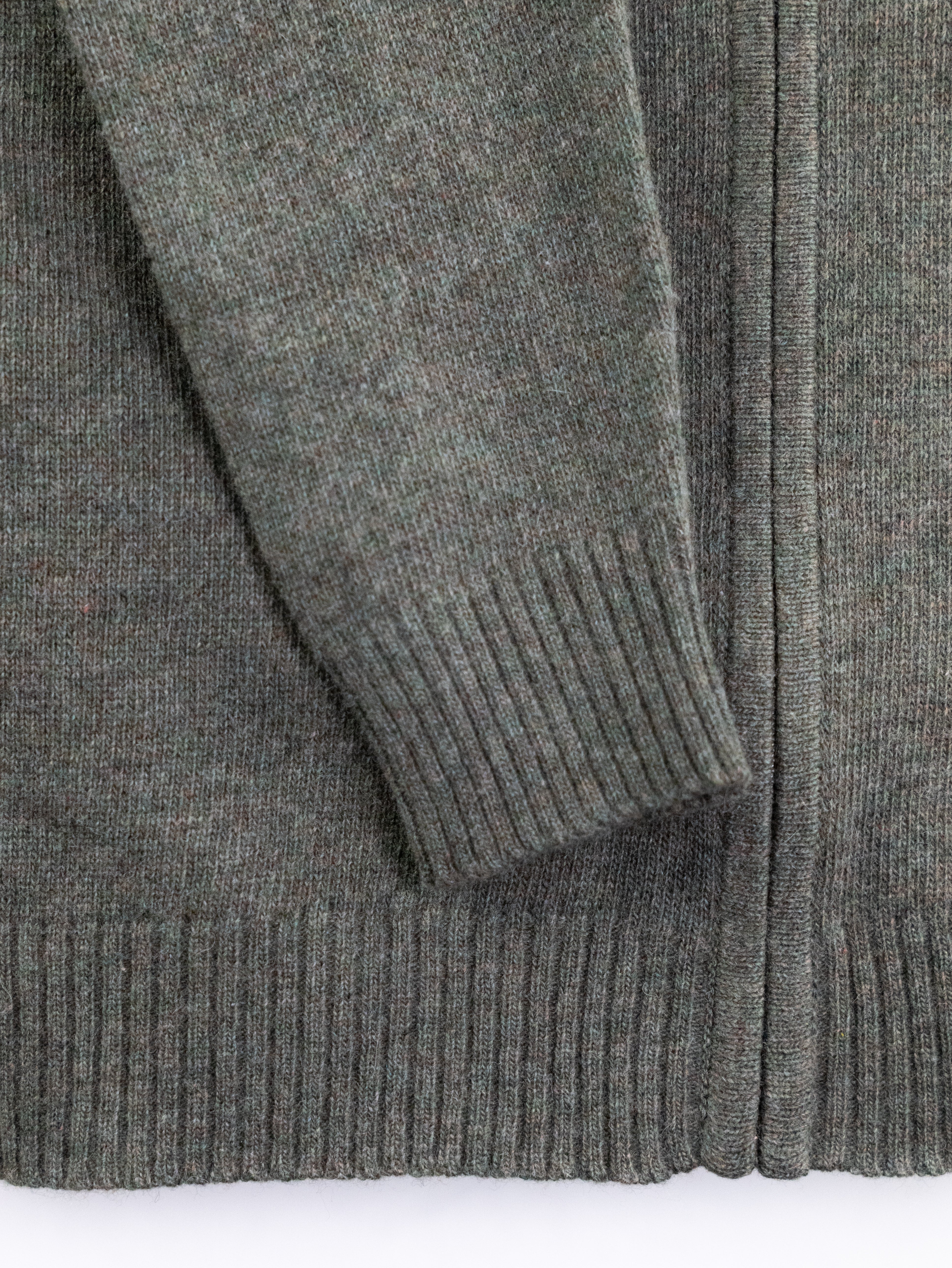 Mens Lambswool Cardigan with Zipper